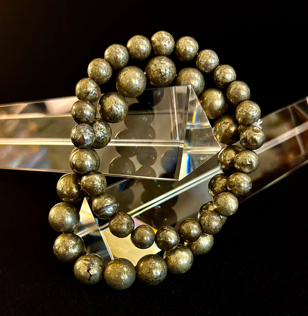 Pyrite Beaded Bracelet - Unlock Abundance & Inner Strength