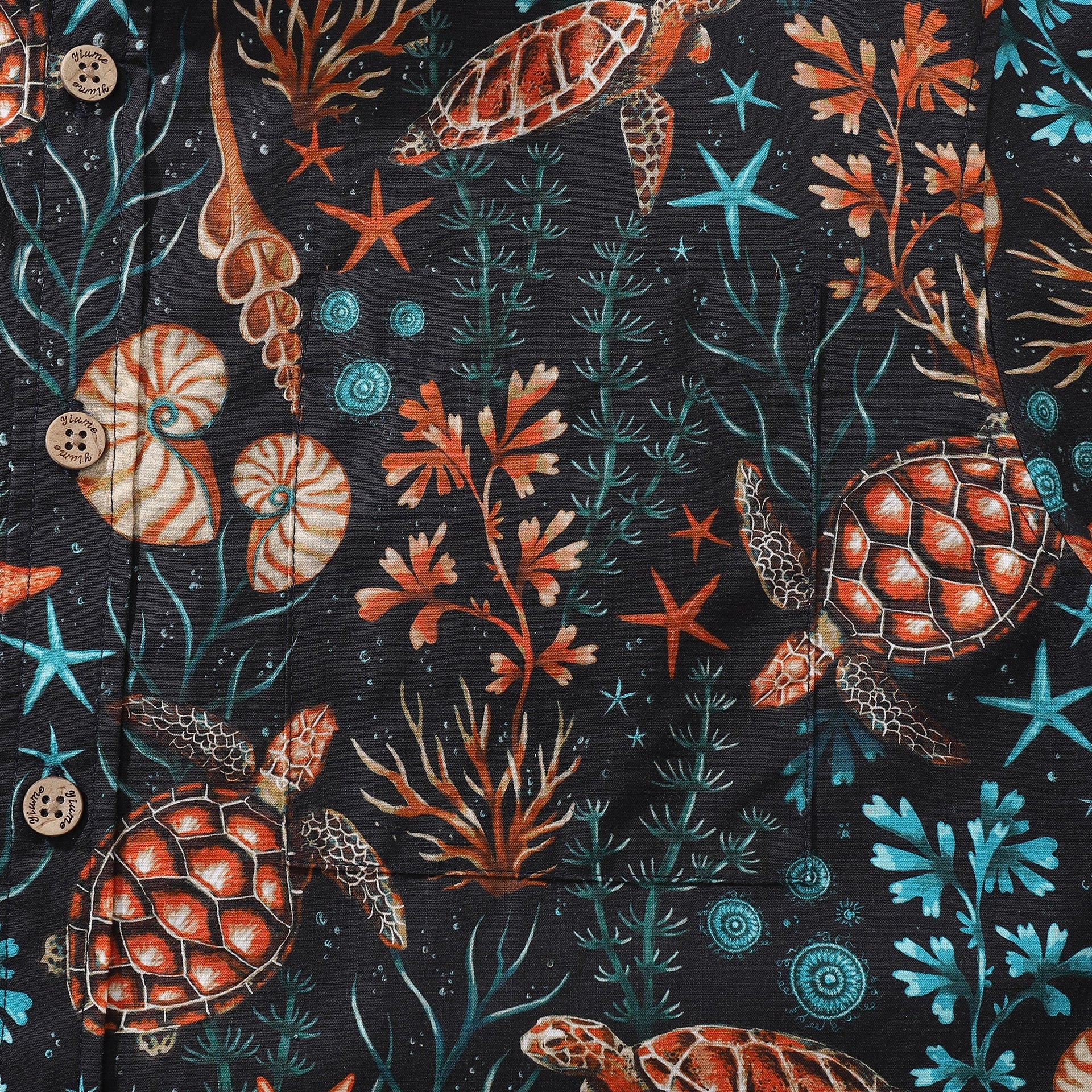 Men's Honu Hideaway Tropical Hawaiian Shirt Cotton Button-down