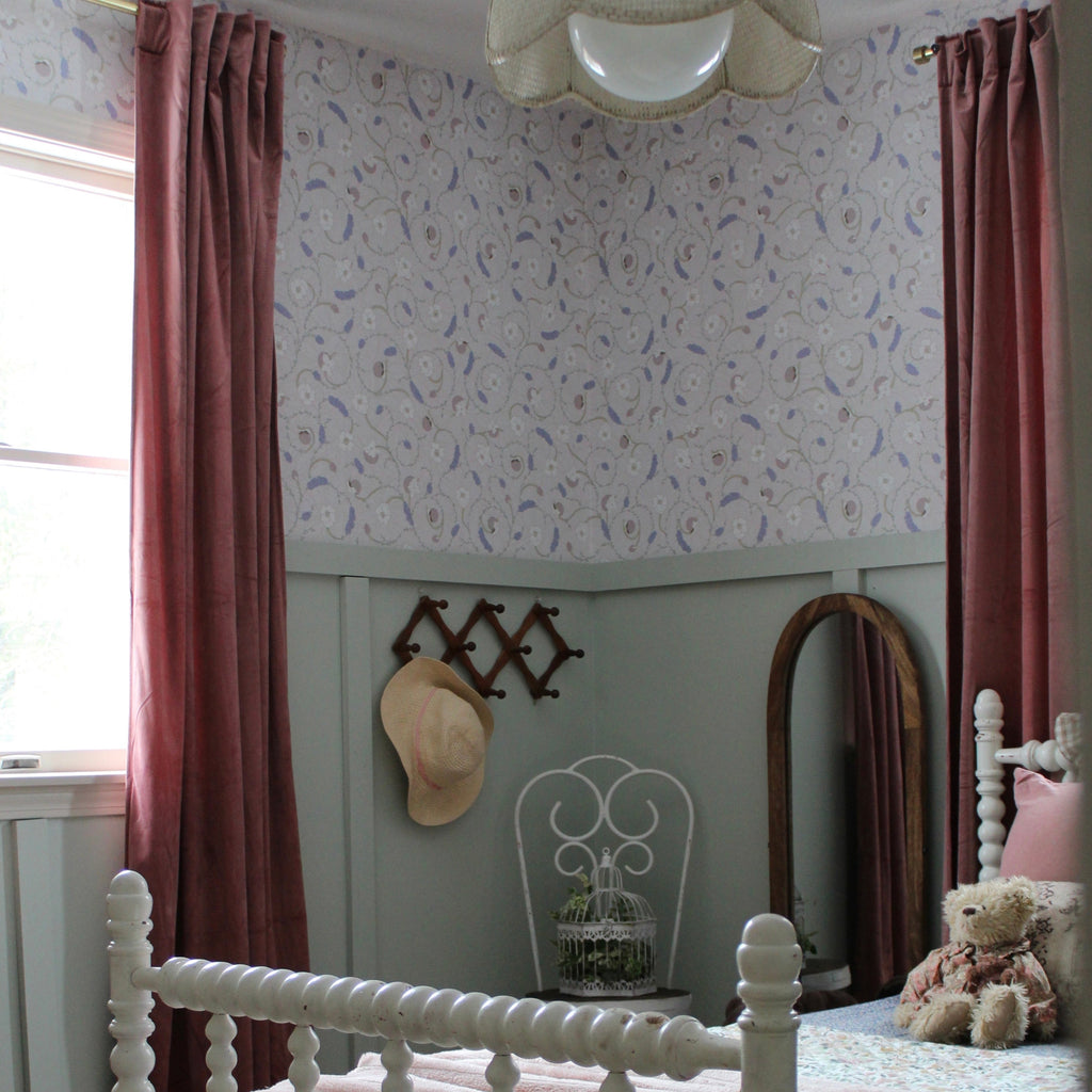 Linnea pattern peel and stick wallpaper by Grateful Artsy Soul