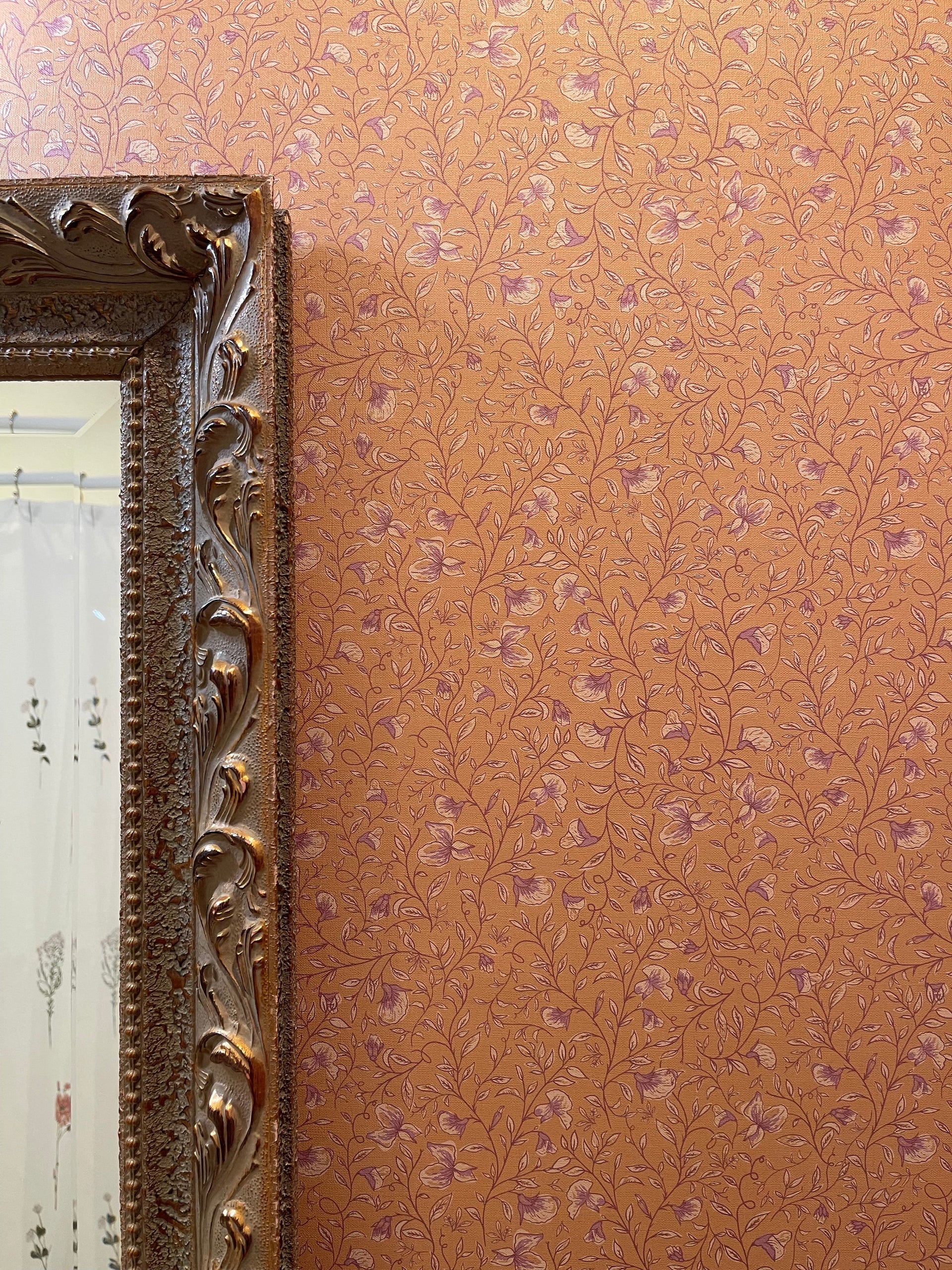 Edelweiss Botanical Removable Wallpaper in Sage-Green & Pale-Pink