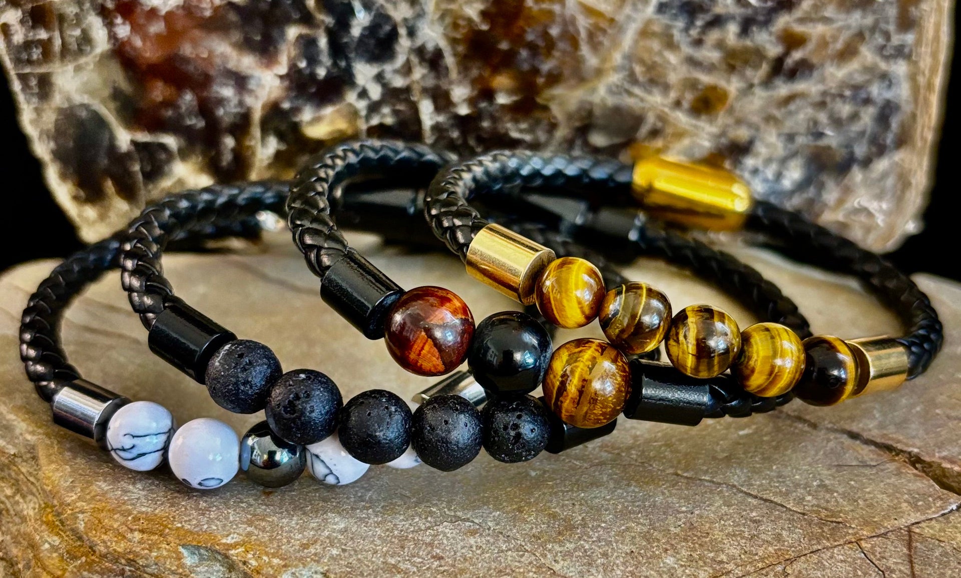 Magnetic Buckle Braided Bracelet – 4 Unique Styles - Small and Medium Wrists