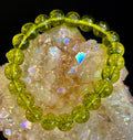 Green Peridot Healing Bracelet – 8mm or 10mm Beads for Abundance, Growth & Emotional Clarity