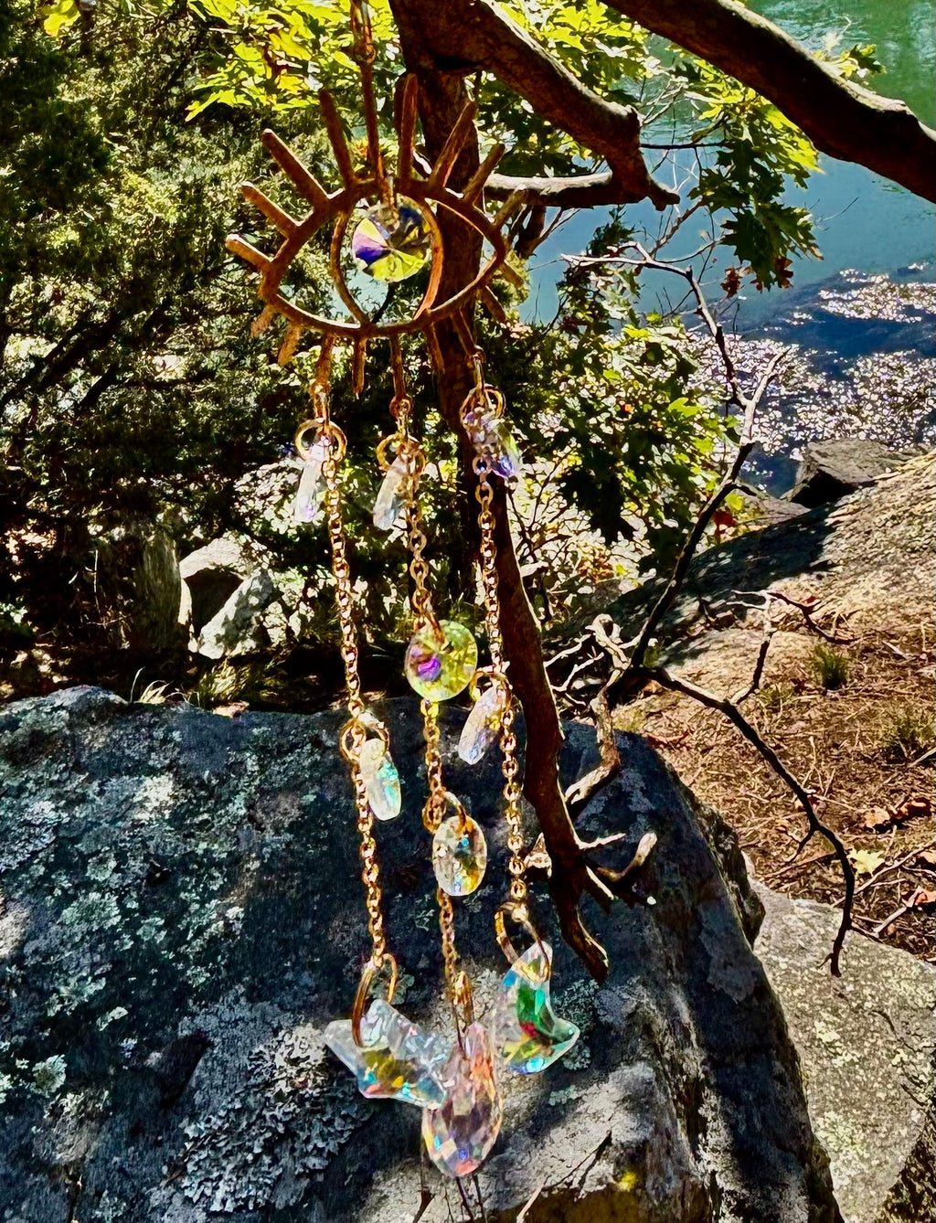 Evil Eye Crystal Suncatcher – Light, Protection & Positive Energy