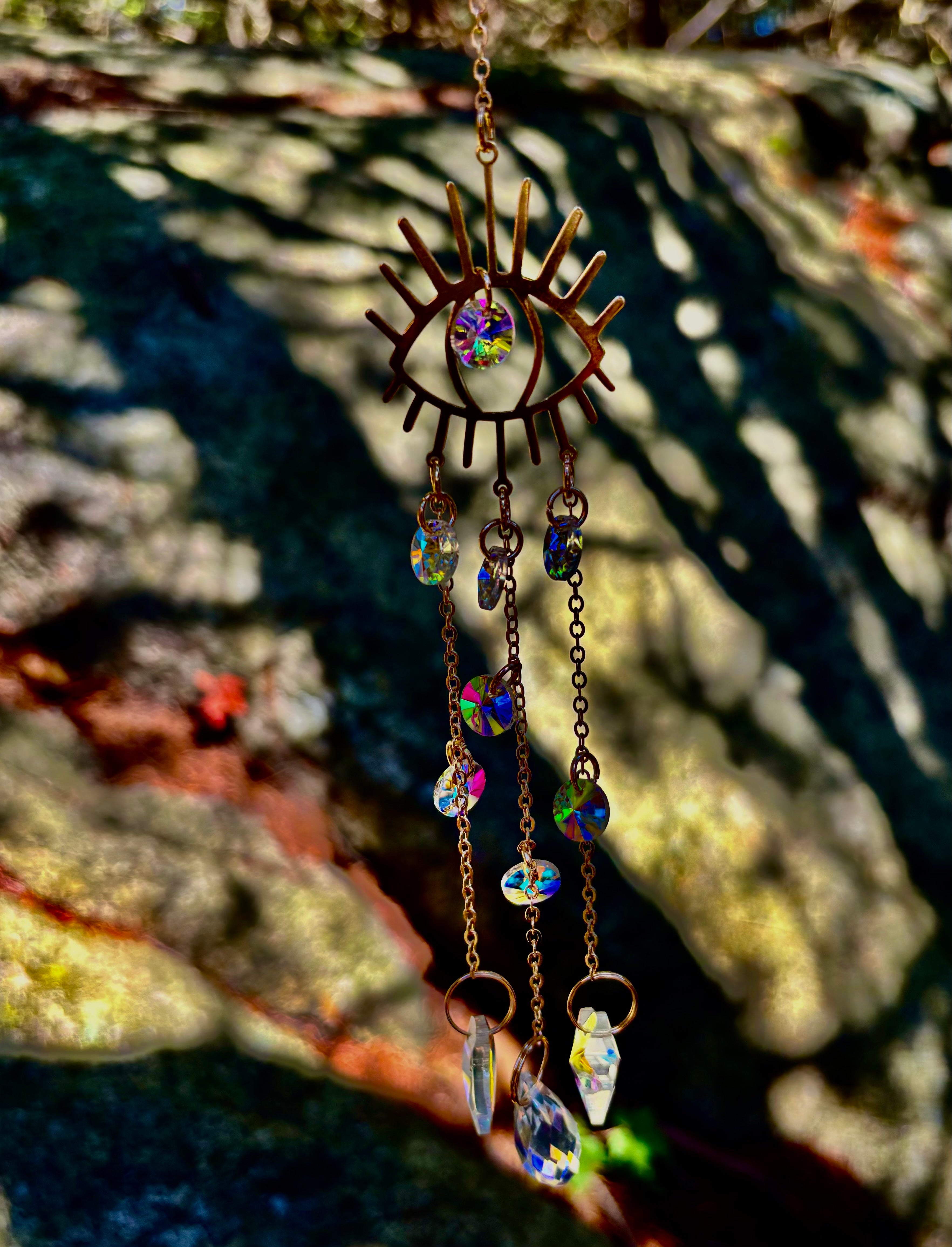 Evil Eye Crystal Suncatcher – Light, Protection & Positive Energy