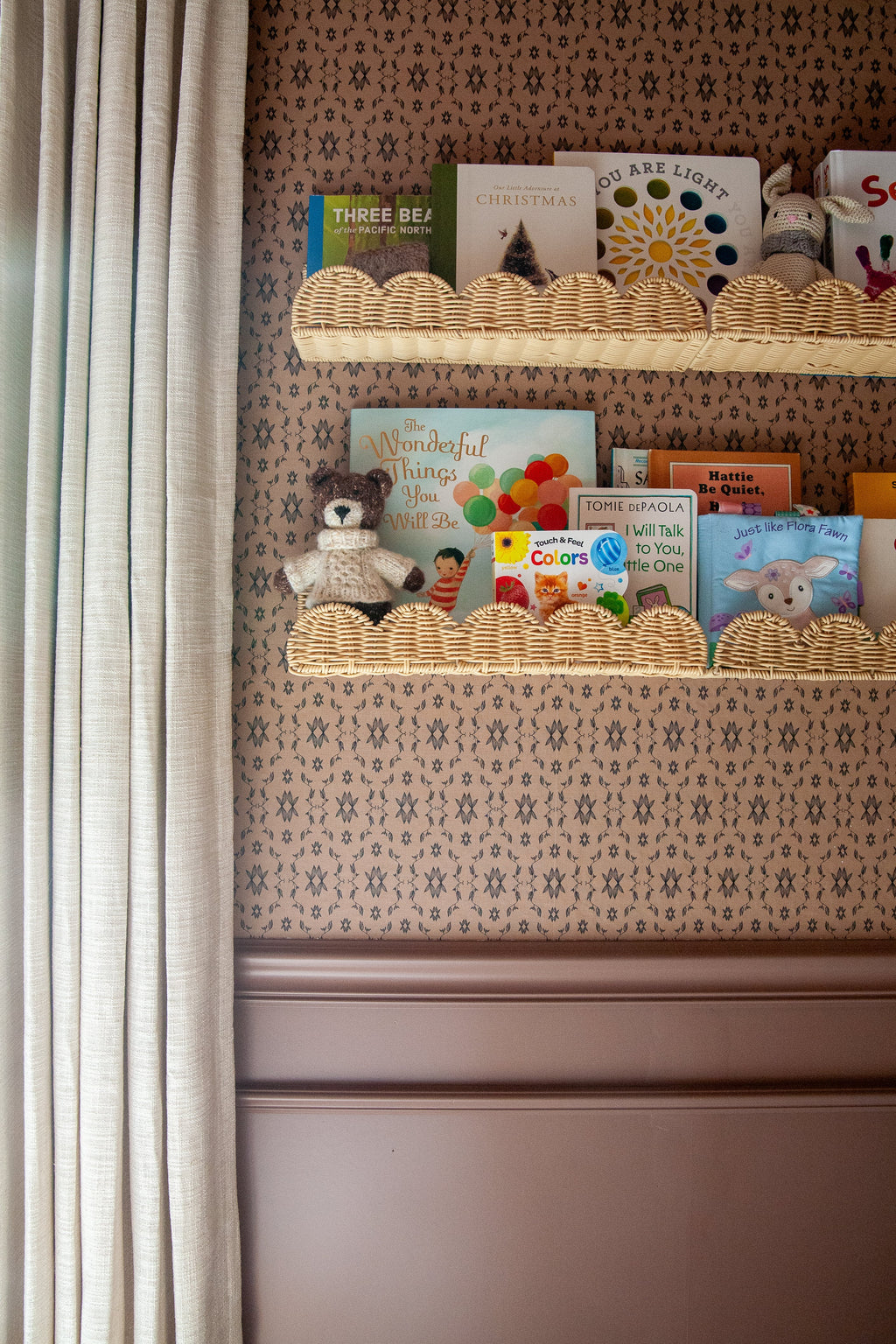 Zara Tan and Brown Geometric Bohemian Wallpaper