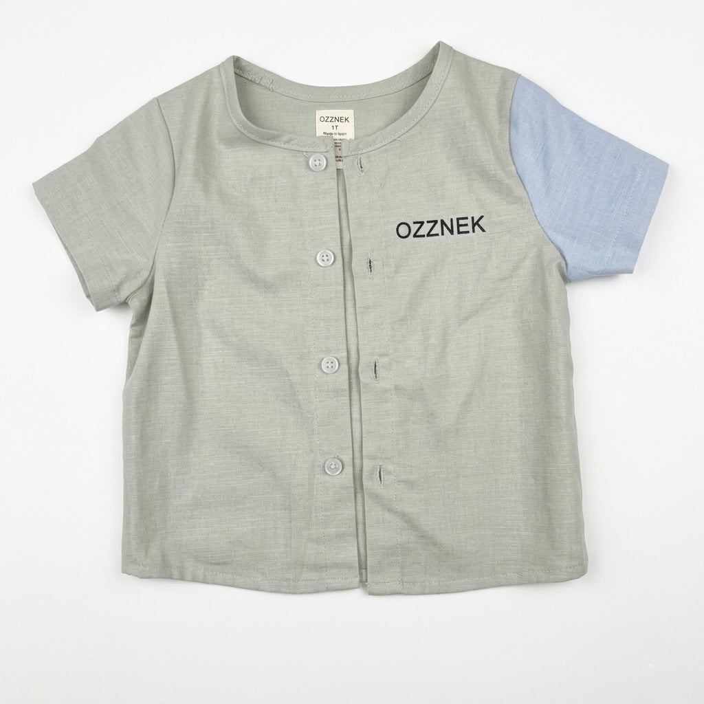 Toddler Organic Cotton Linen Button-Up Shirt