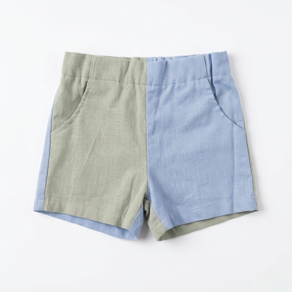 Kids Linen Blend Shorts | Breathable Organic Cotton Toddler Pants