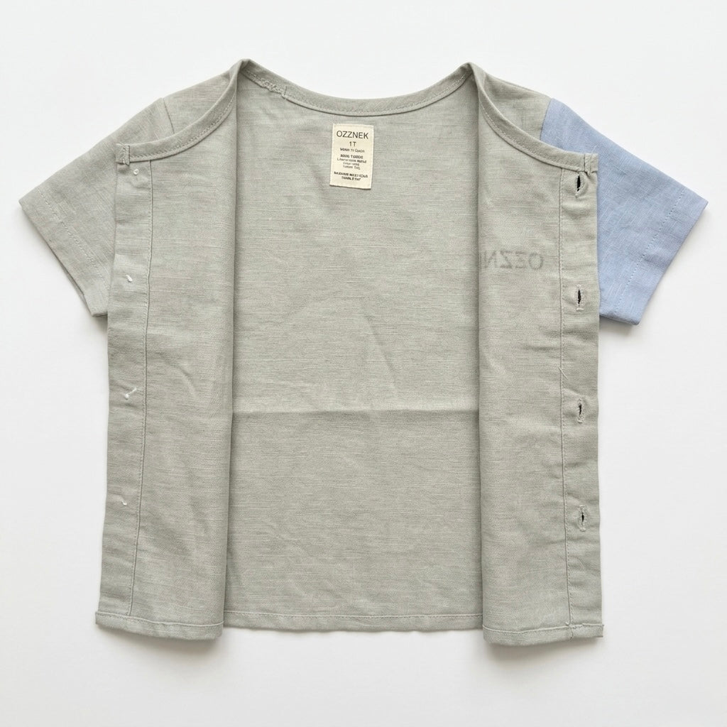 Toddler Organic Cotton Linen Button-Up Shirt