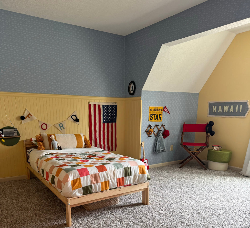 Conrad Removable Wallpaper in Blue and White Coastal Style