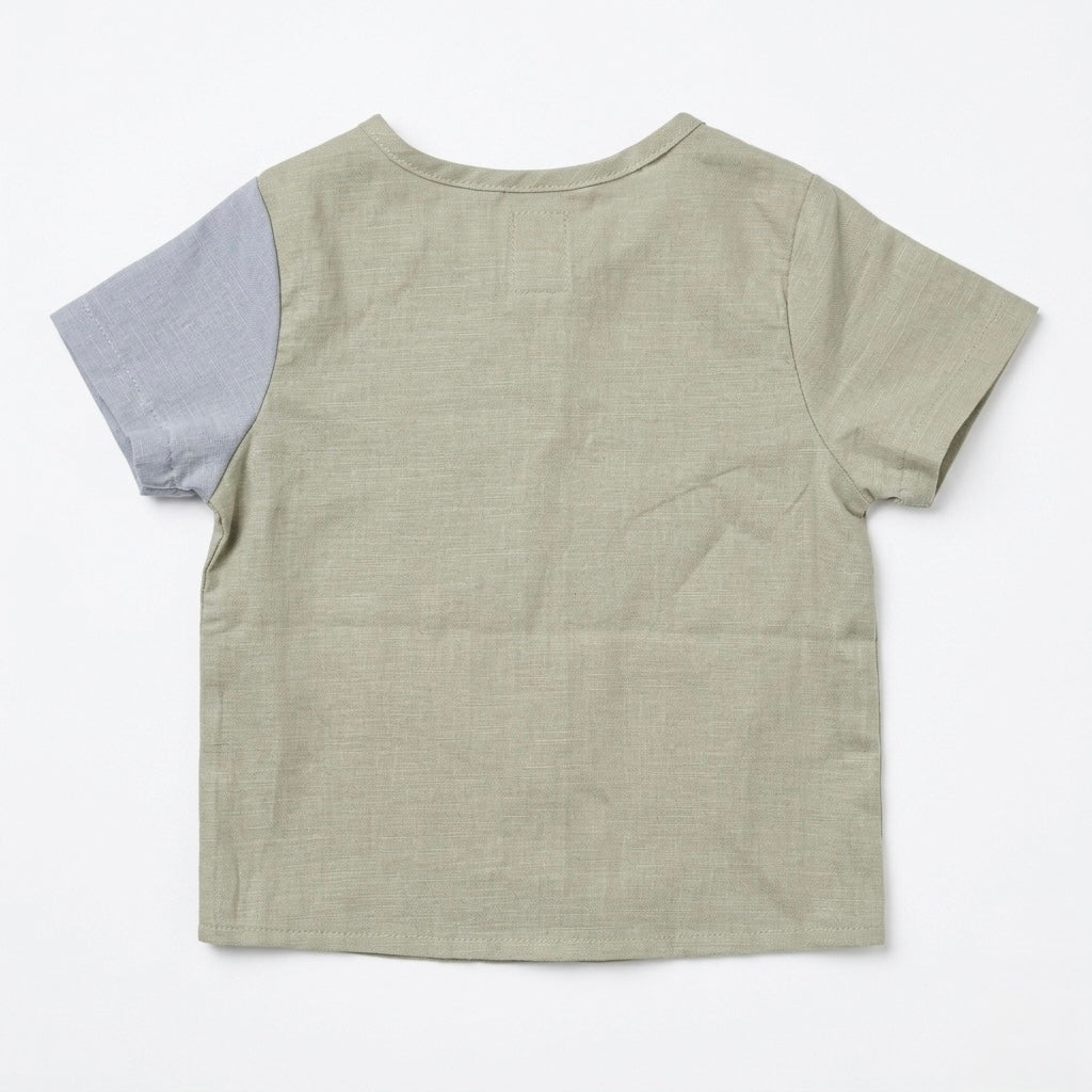 Toddler Organic Cotton Linen Button-Up Shirt