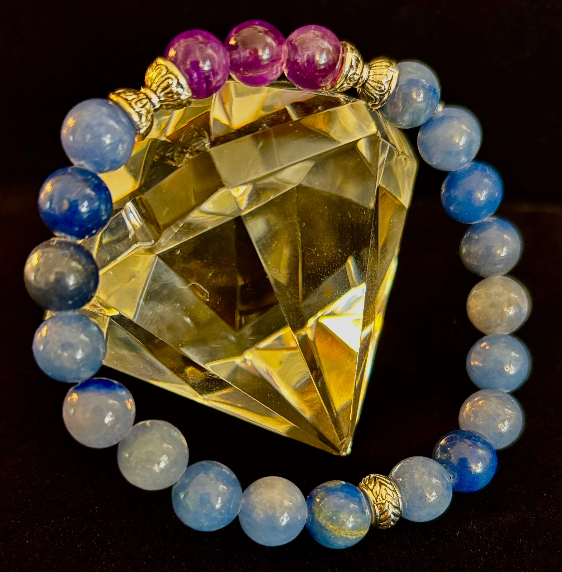 Calm Mind Bracelet – Amethyst & Blue Aventurine Anxiety Support