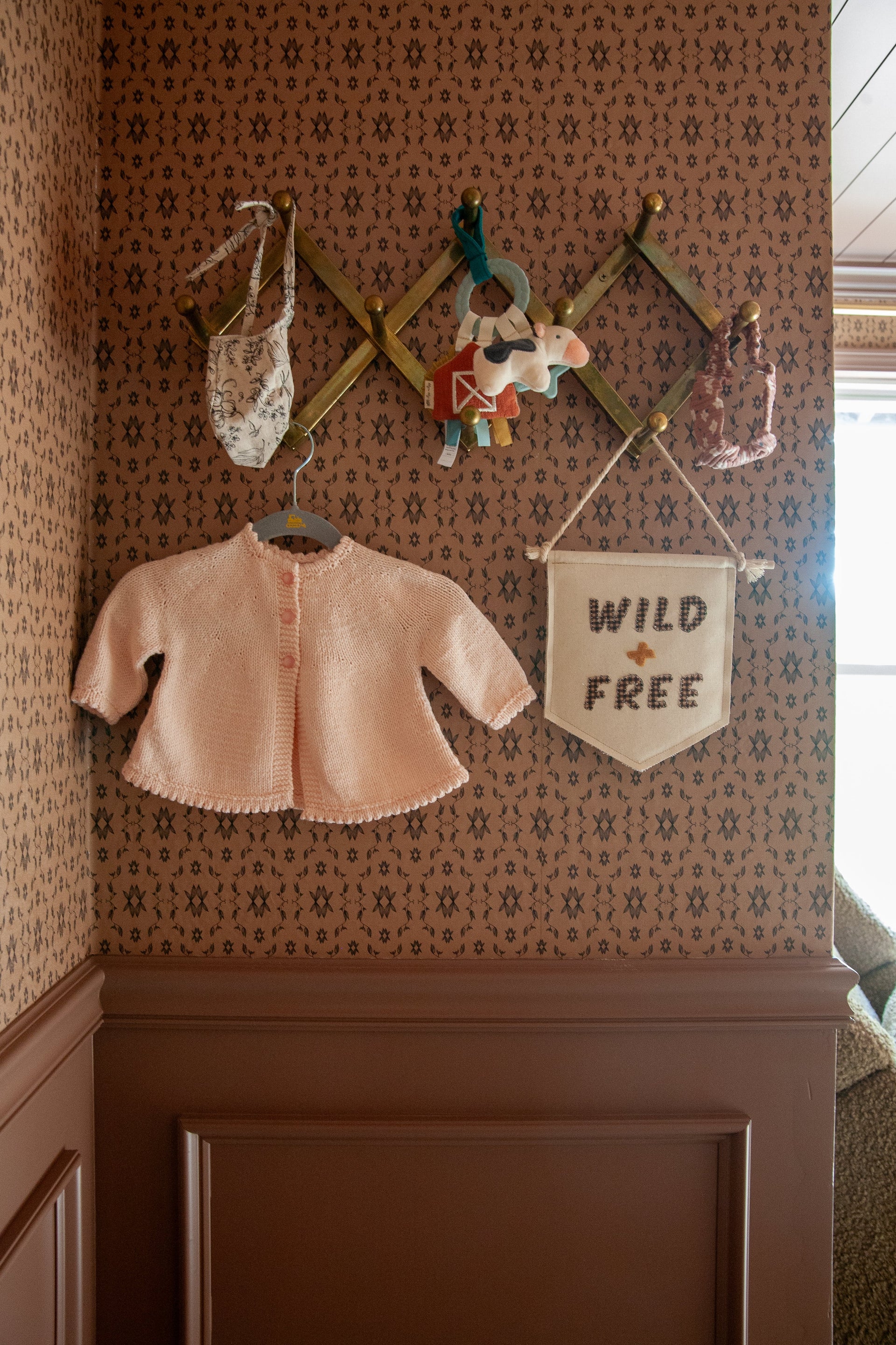 Zara Tan and Brown Geometric Bohemian Wallpaper