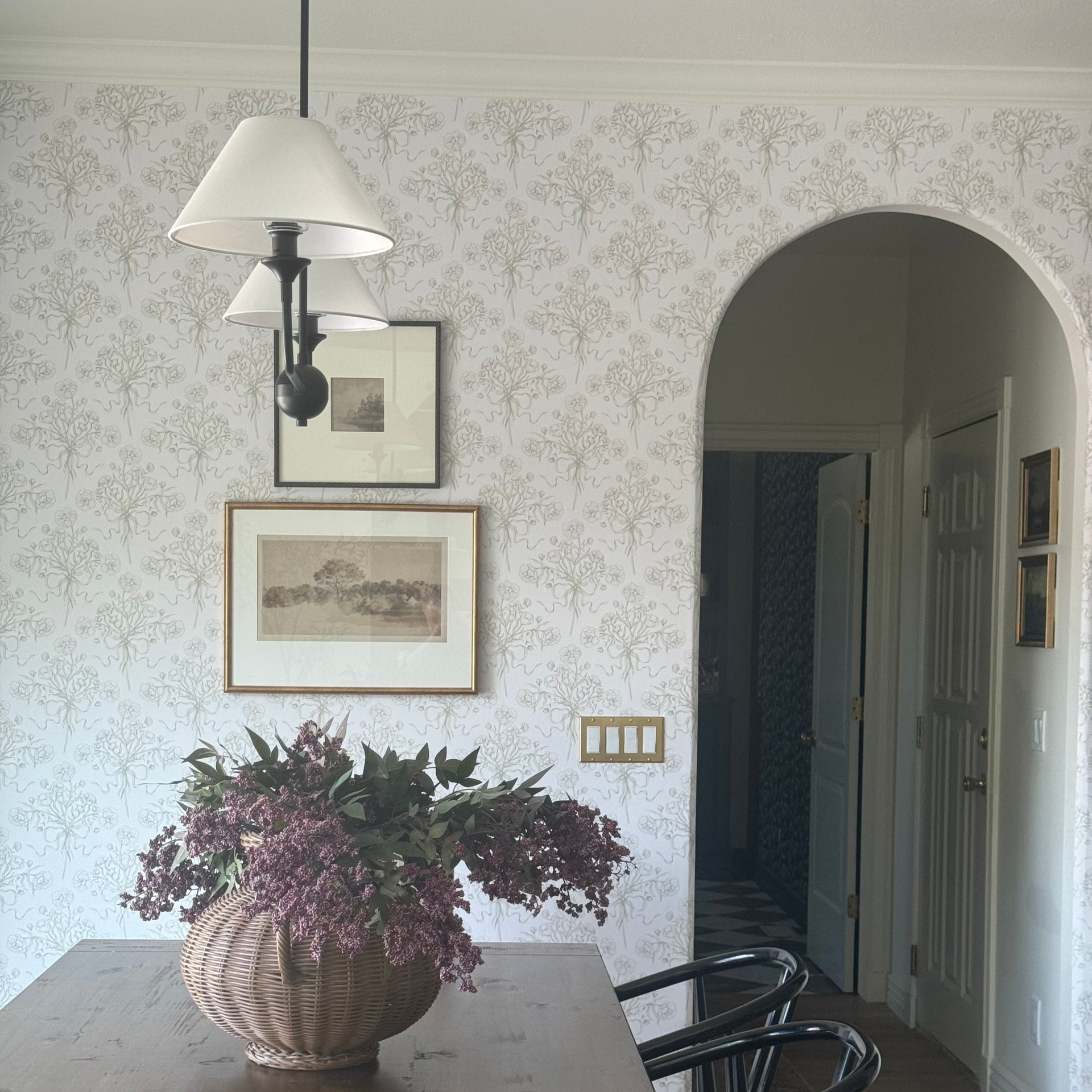 Adeline Floral Wallpaper - Dusty-Rose & Off-White Cottagecore