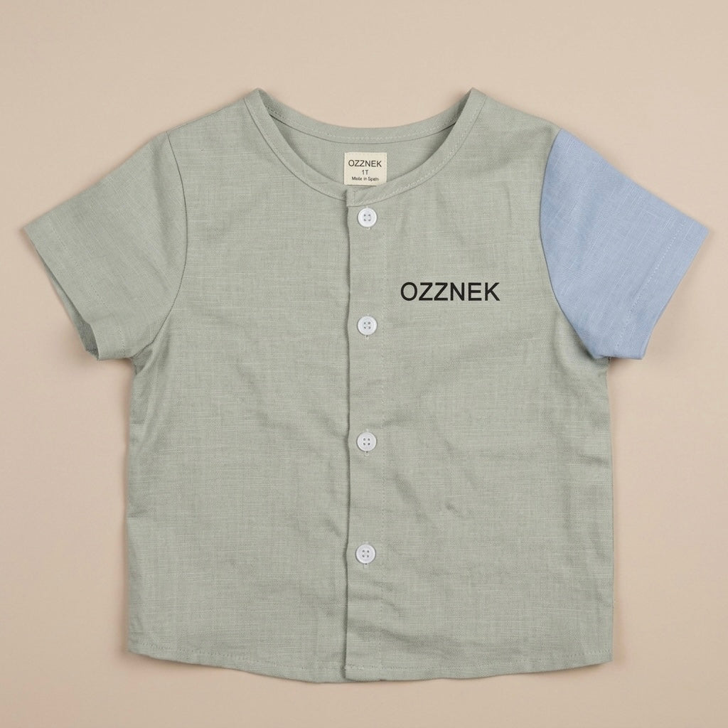 Toddler Organic Cotton Linen Button-Up Shirt