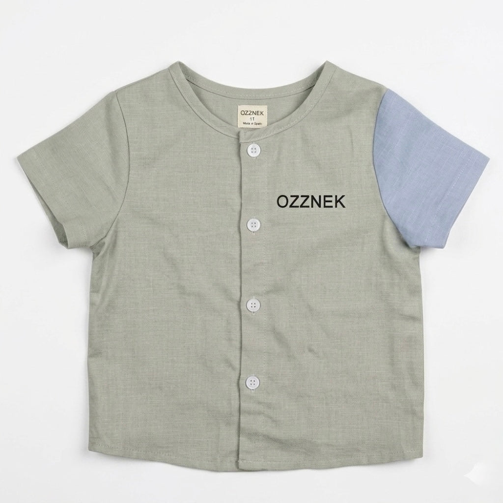 Toddler Organic Cotton Linen Button-Up Shirt