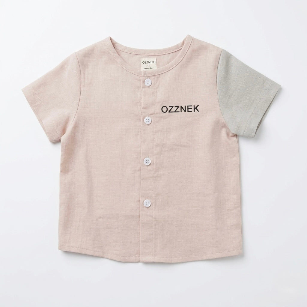 Toddler Organic Cotton Linen Button-Up Shirt