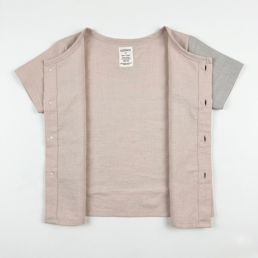 Toddler Organic Cotton Linen Button-Up Shirt