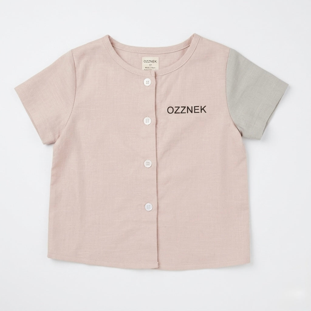 Toddler Organic Cotton Linen Button-Up Shirt