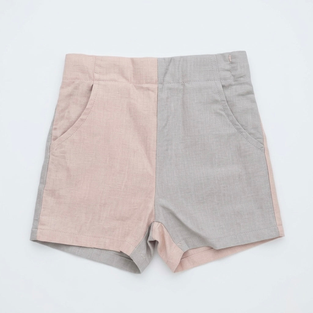 Kids Linen Blend Shorts | Breathable Organic Cotton Toddler Pants