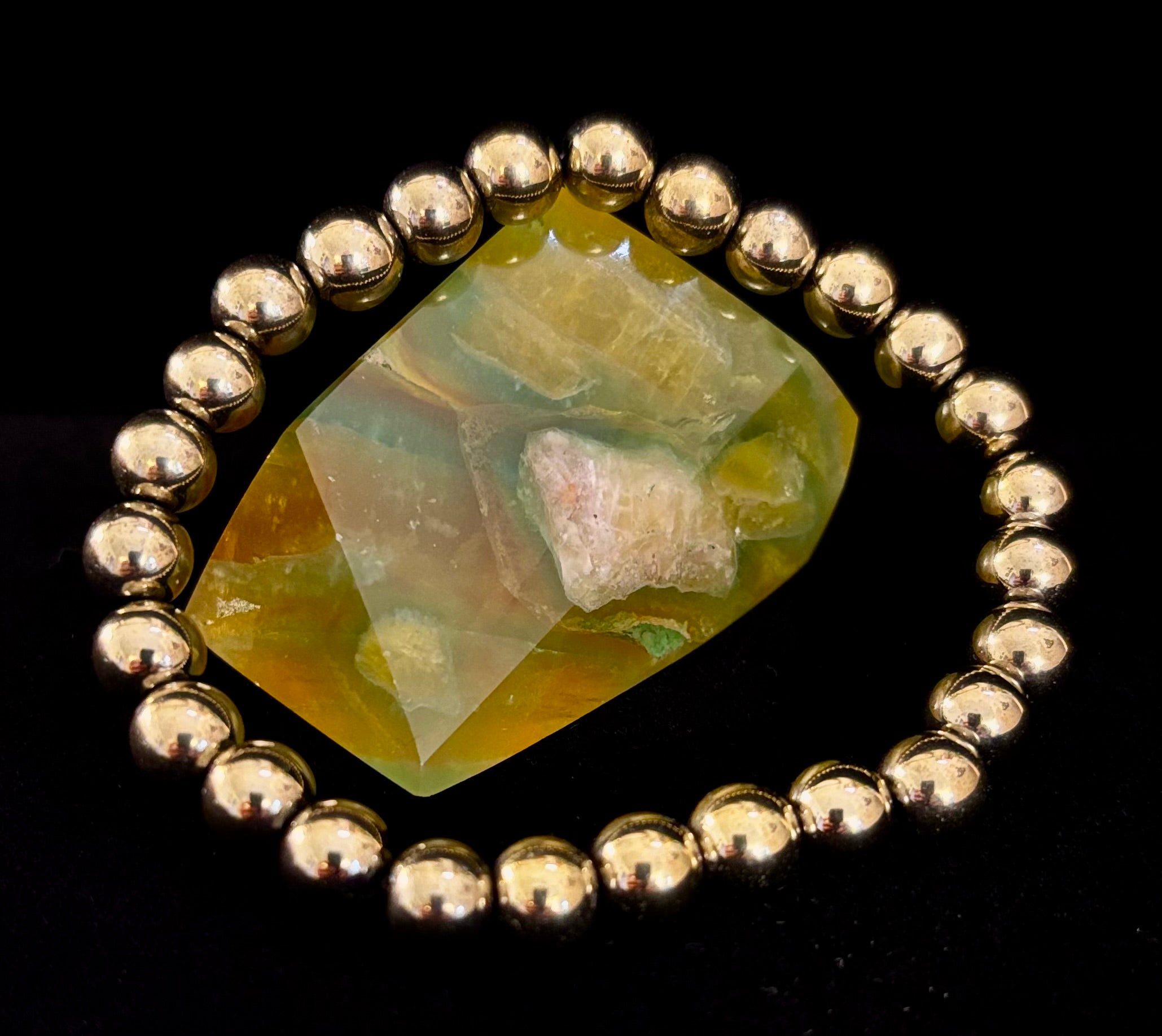 Golden Hematite Healing Bracelet – Strength • Confidence • Balance (8mm or 10mm, Medium Wrists)