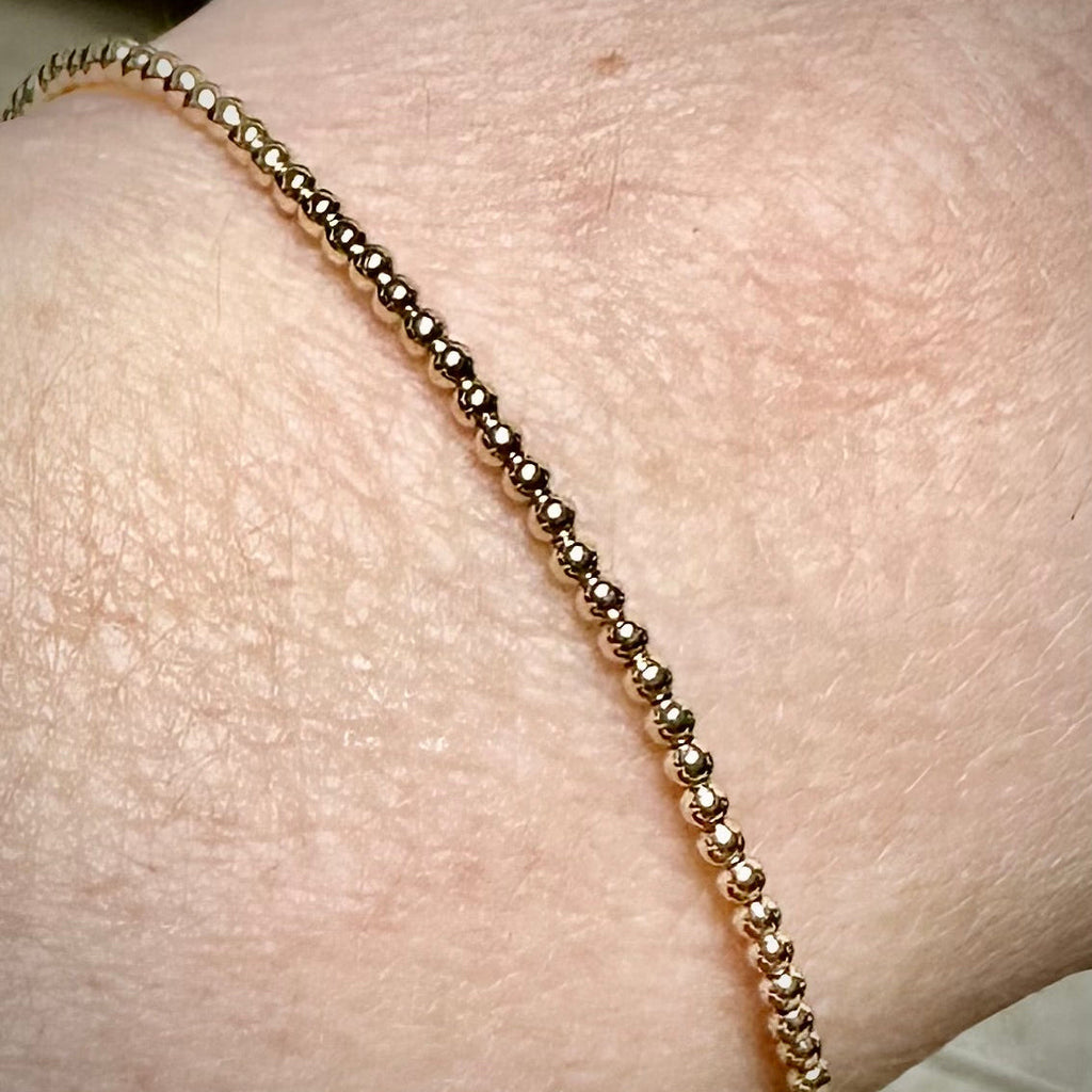 14K Gold Filled 2mm Bead Bracelet