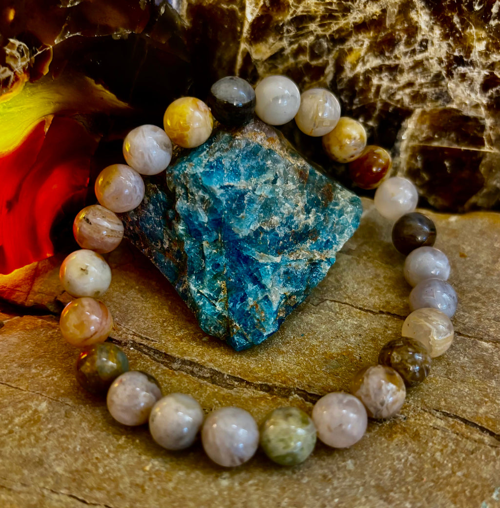 Bamboo Jasper Energy Bead Bracelet – Strength • Grounding • Stability (8mm, Large Wrists)