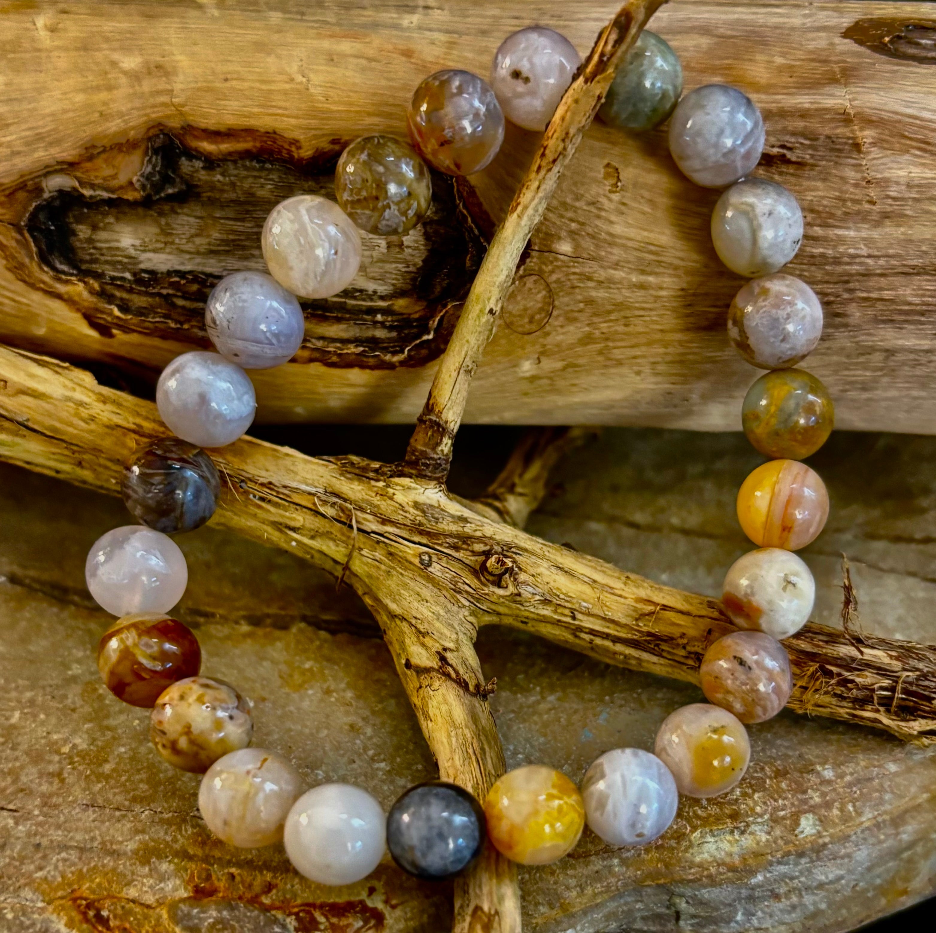 Bamboo Jasper Energy Bead Bracelet – Strength • Grounding • Stability (8mm, Large Wrists)