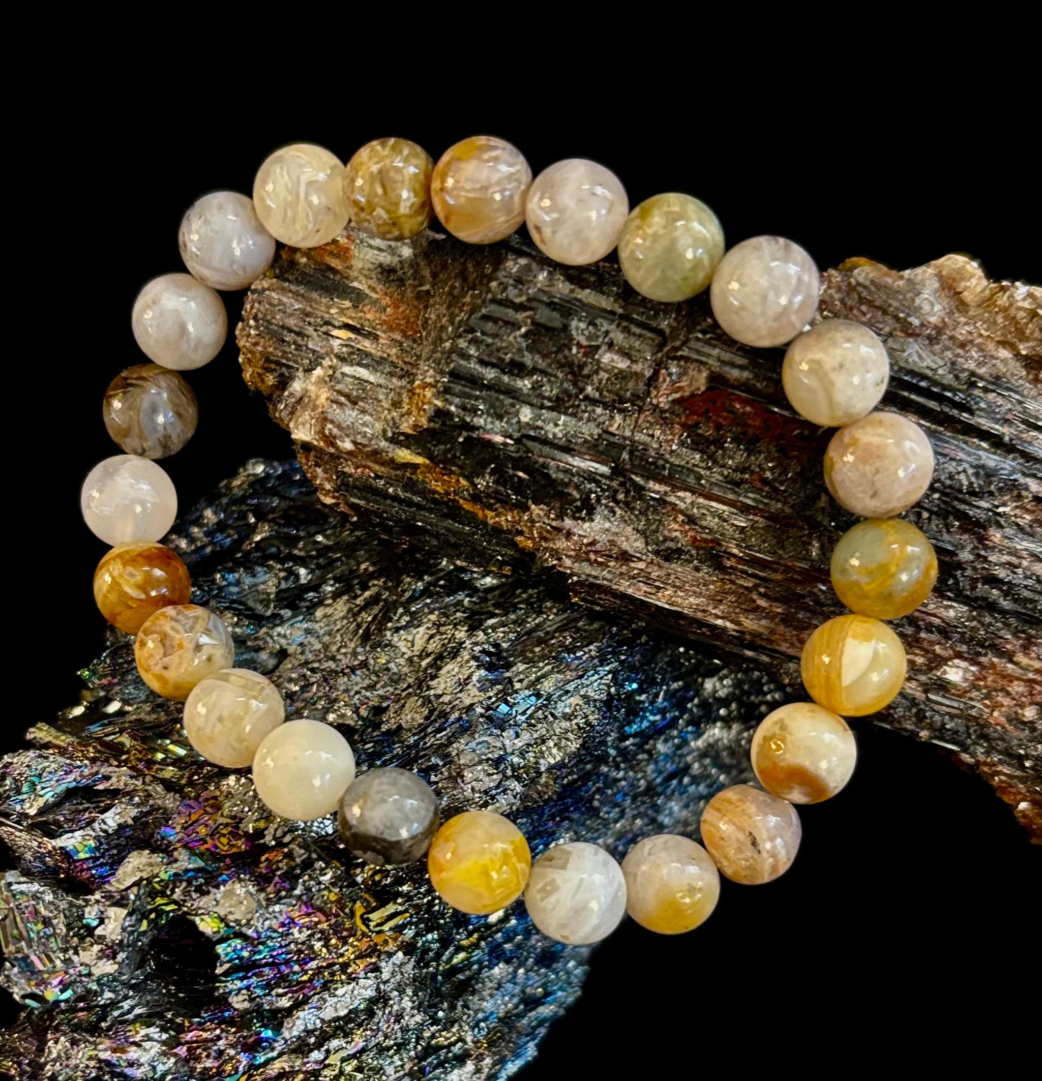 Bamboo Jasper Energy Bead Bracelet – Strength • Grounding • Stability (8mm, Large Wrists)