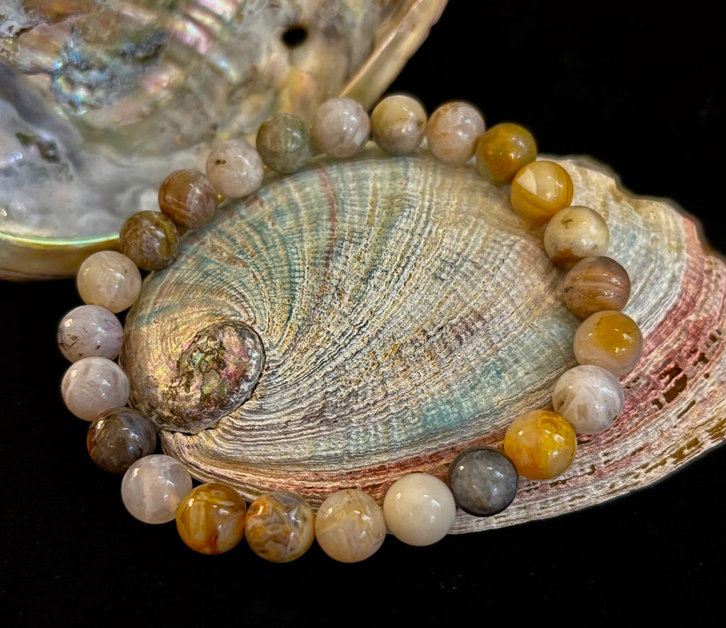 Bamboo Jasper Energy Bead Bracelet – Strength • Grounding • Stability (8mm, Large Wrists)