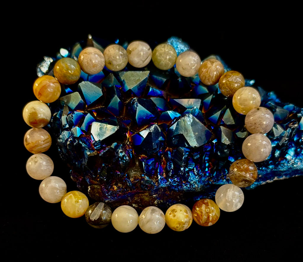 Bamboo Jasper Energy Bead Bracelet – Strength • Grounding • Stability (8mm, Large Wrists)