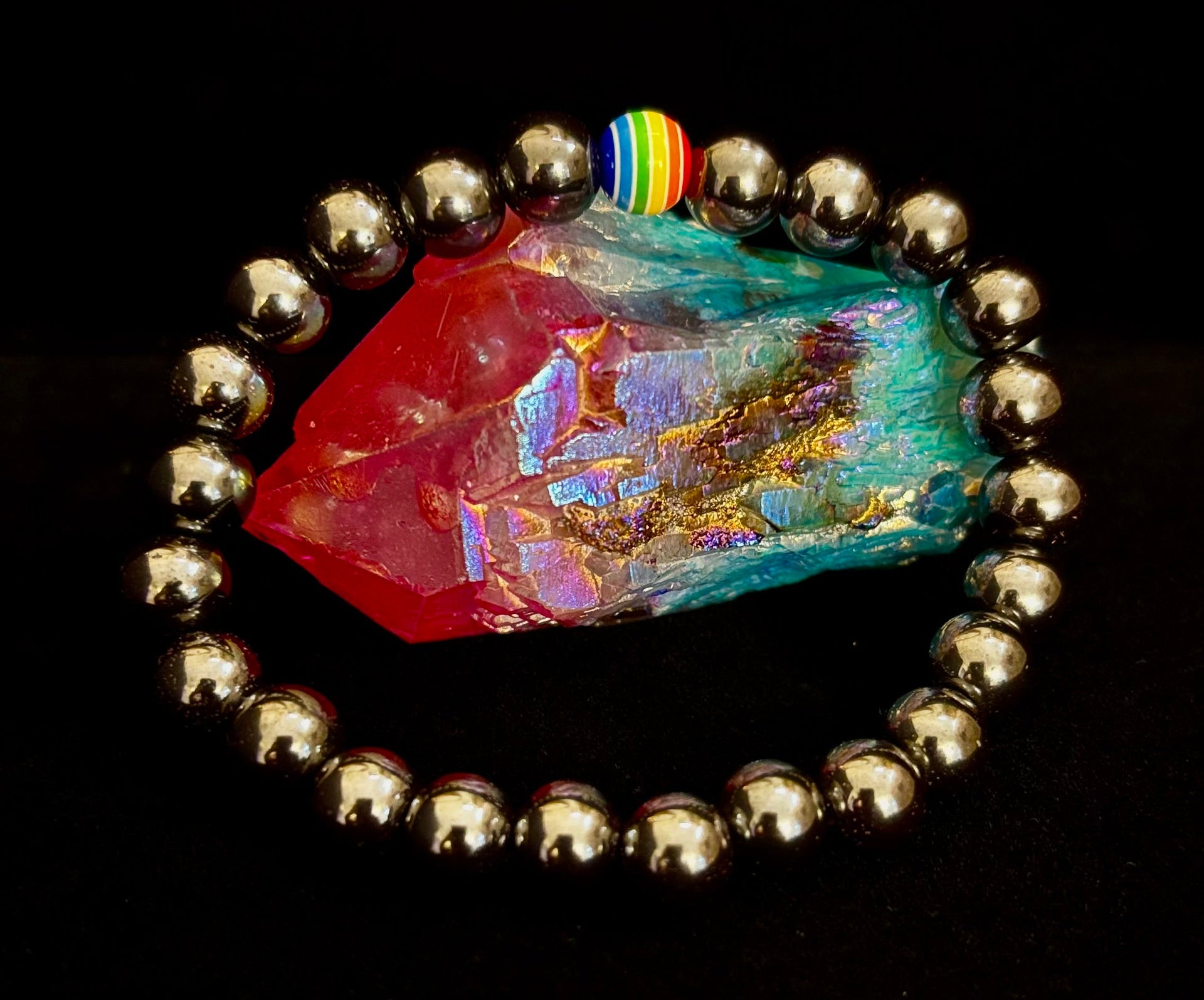 Pride & Power Magnetic Bracelet – Strength • Balance • Unity (Medium Wrists)