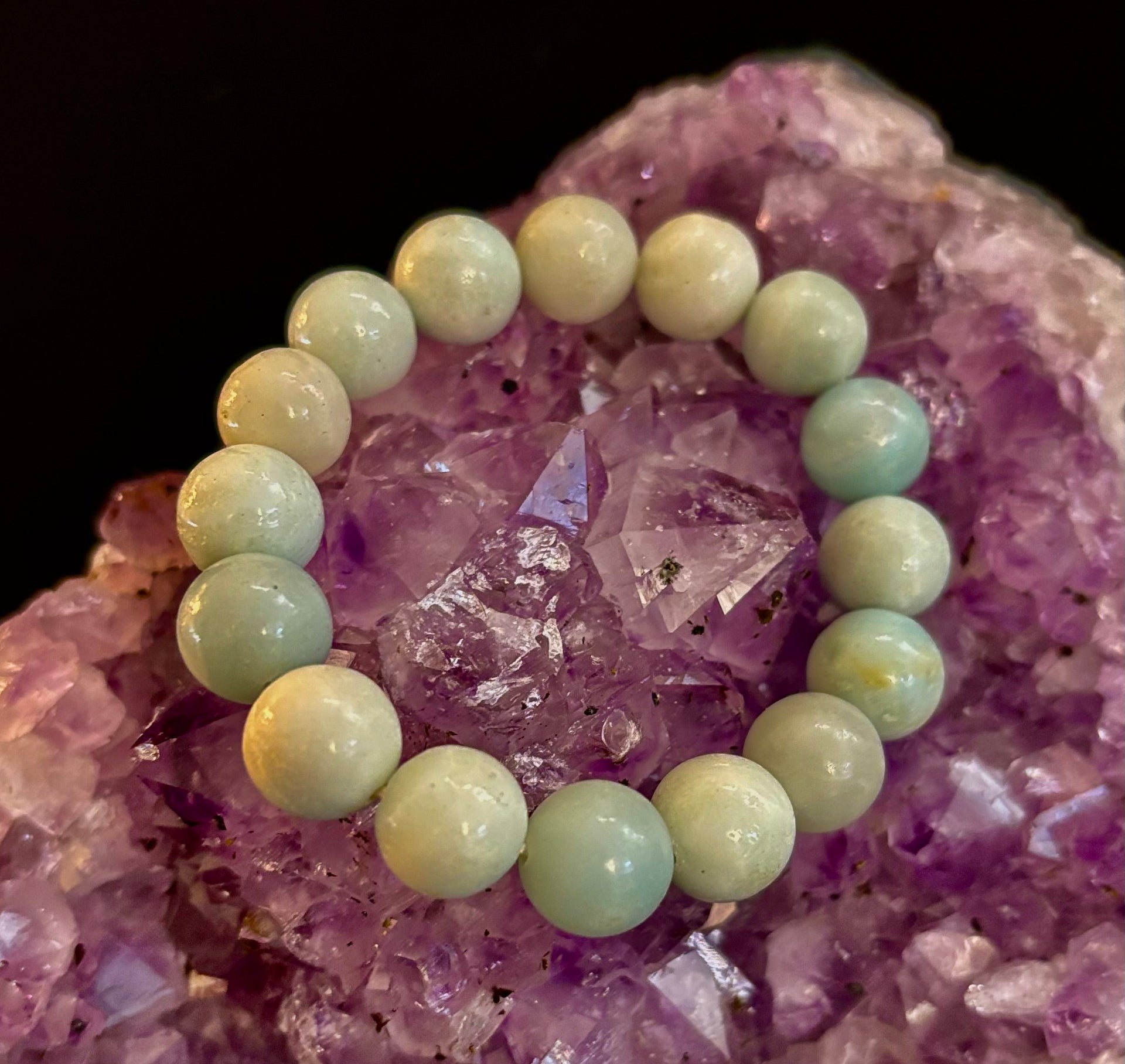 Amazonite Bracelet – Calm, Coastal Energy in Every Bead (8mm and 12mm stone sizes)
