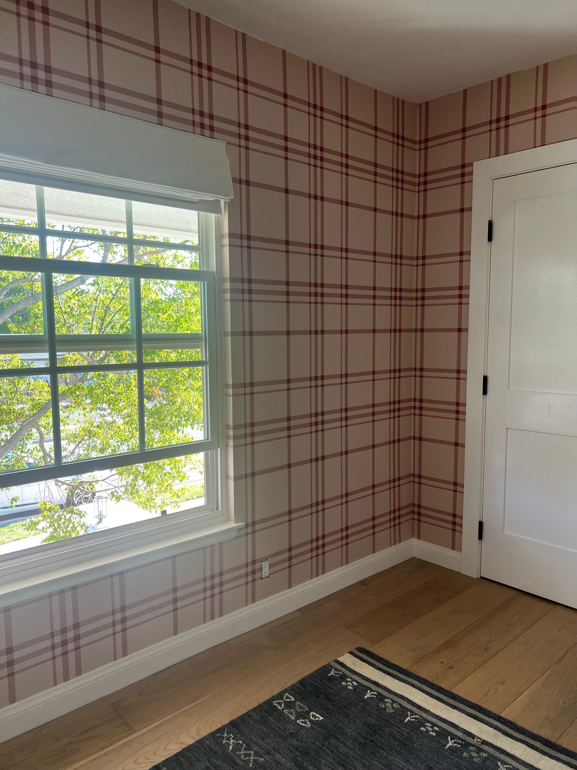 Jack Plaid Wallpaper – Classic Traditional Cream & Terracotta