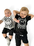 Dad's Dude graphic kids crew neck t-shirt in black and white