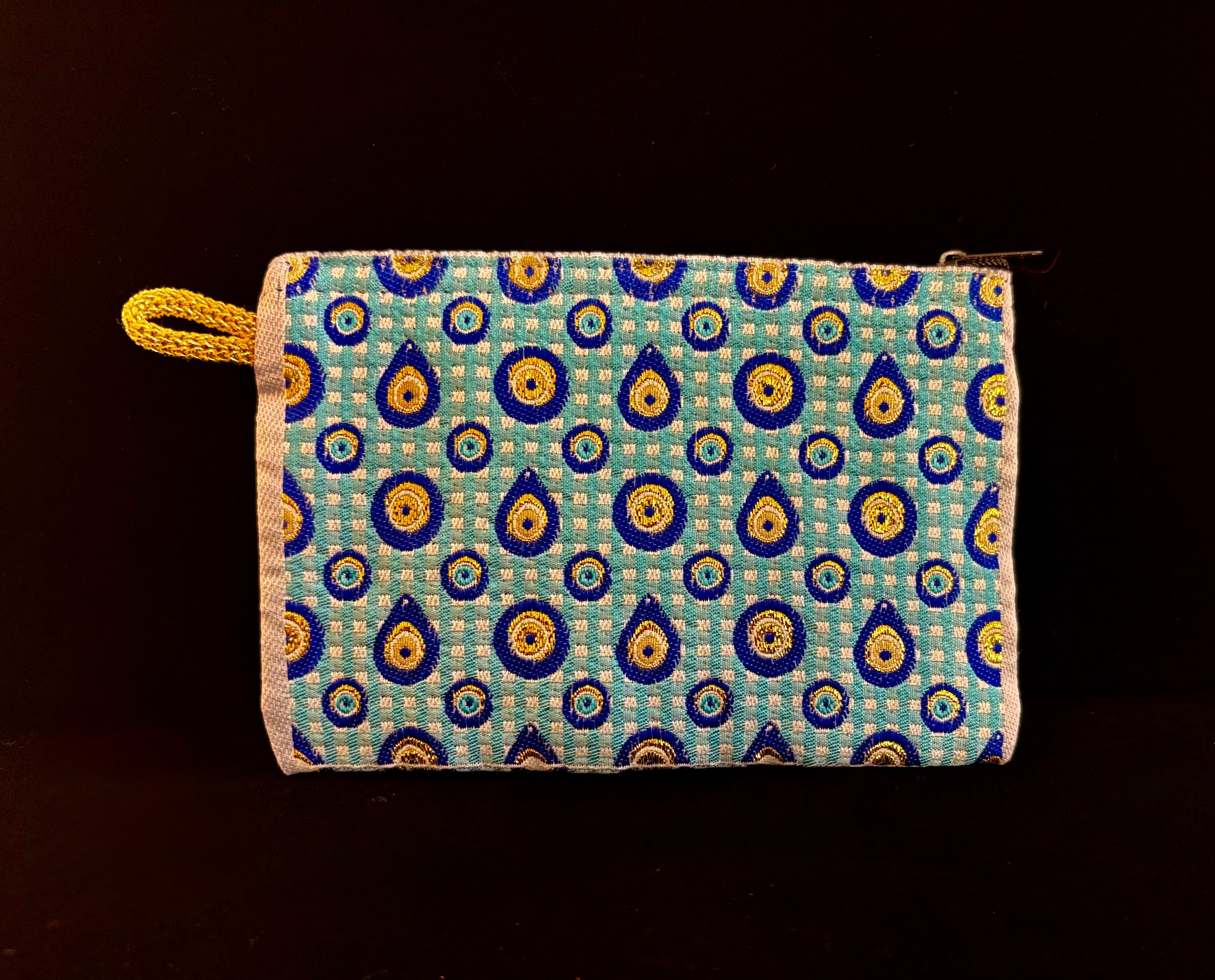 Handmade Turkish Evil Eye Coin Purse | 4x6 Fabric Pouch for Protection & Style