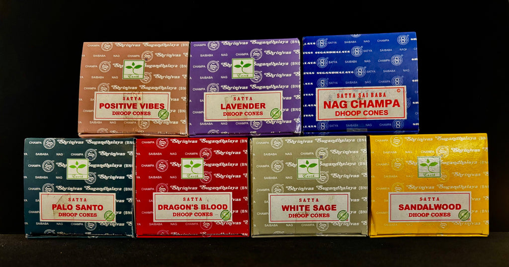 Satya Dhoop Cone Incense | 7 Indian Fragrances, Natural Resin