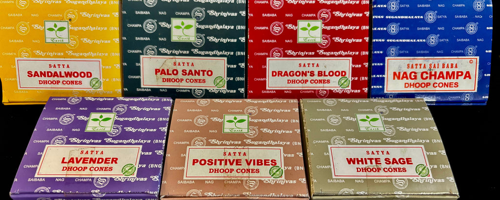 Satya Dhoop Cone Incense | 7 Indian Fragrances, Natural Resin