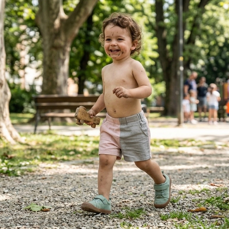 Kids Linen Blend Shorts | Breathable Organic Cotton Toddler Pants