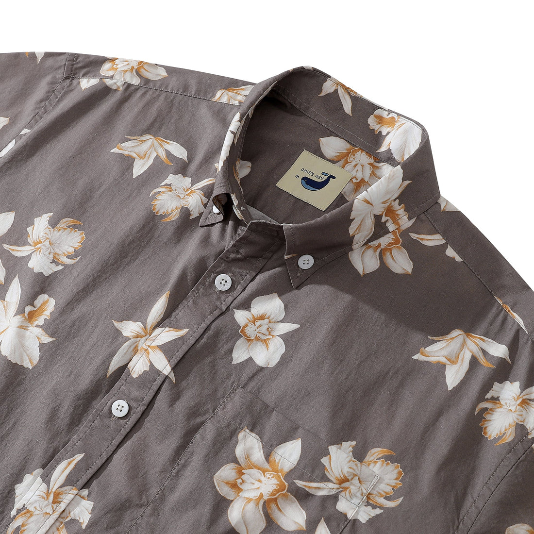 Men's 1920s Vintage Style Aloha Shirt Brown Cotton Button Down