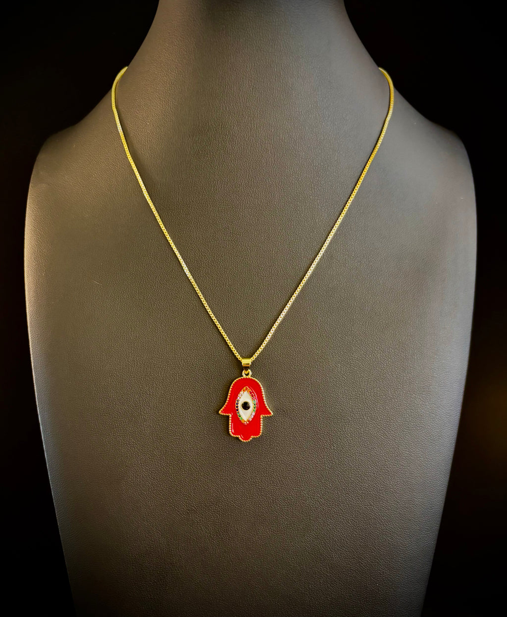 Evil Eye Necklace – Made in Turkey (Red or Blue)