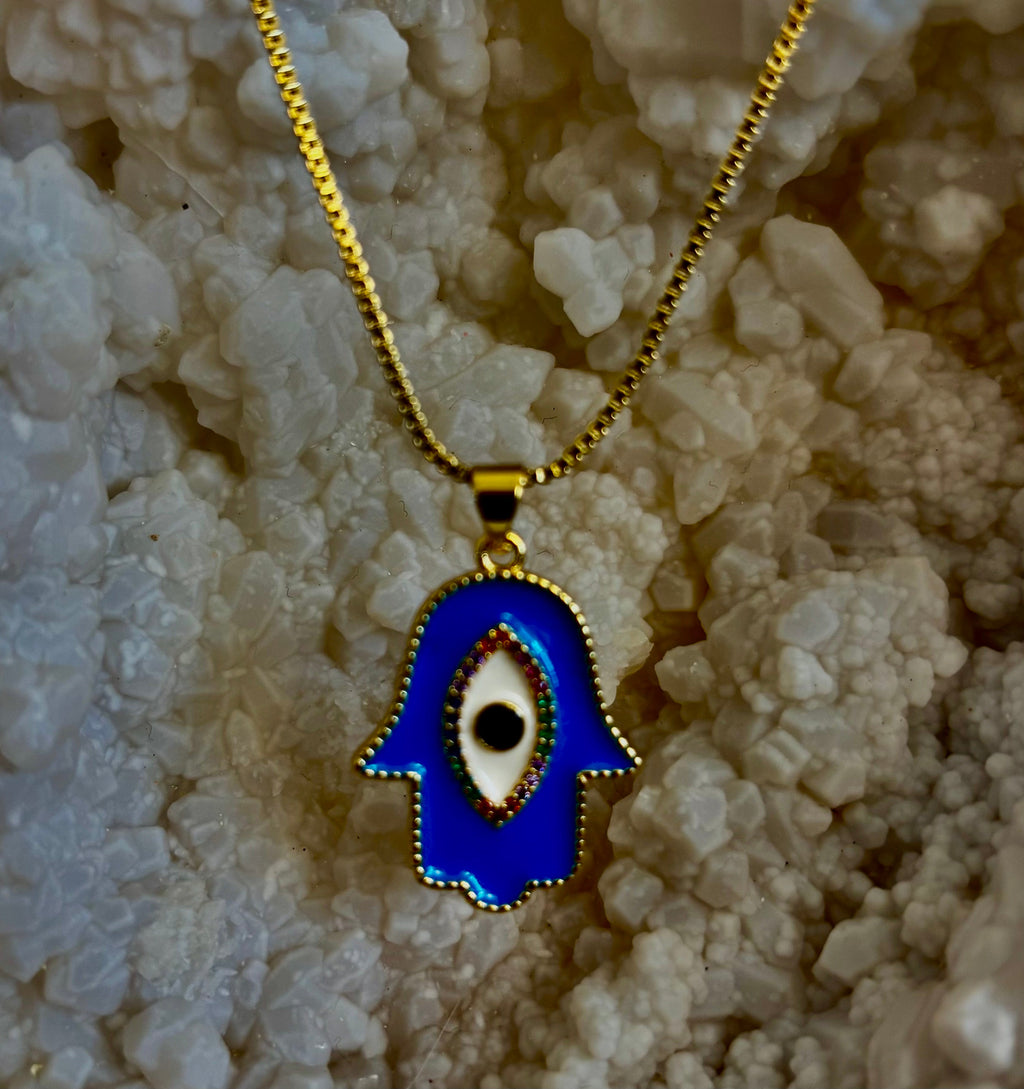Evil Eye Necklace – Made in Turkey (Red or Blue)