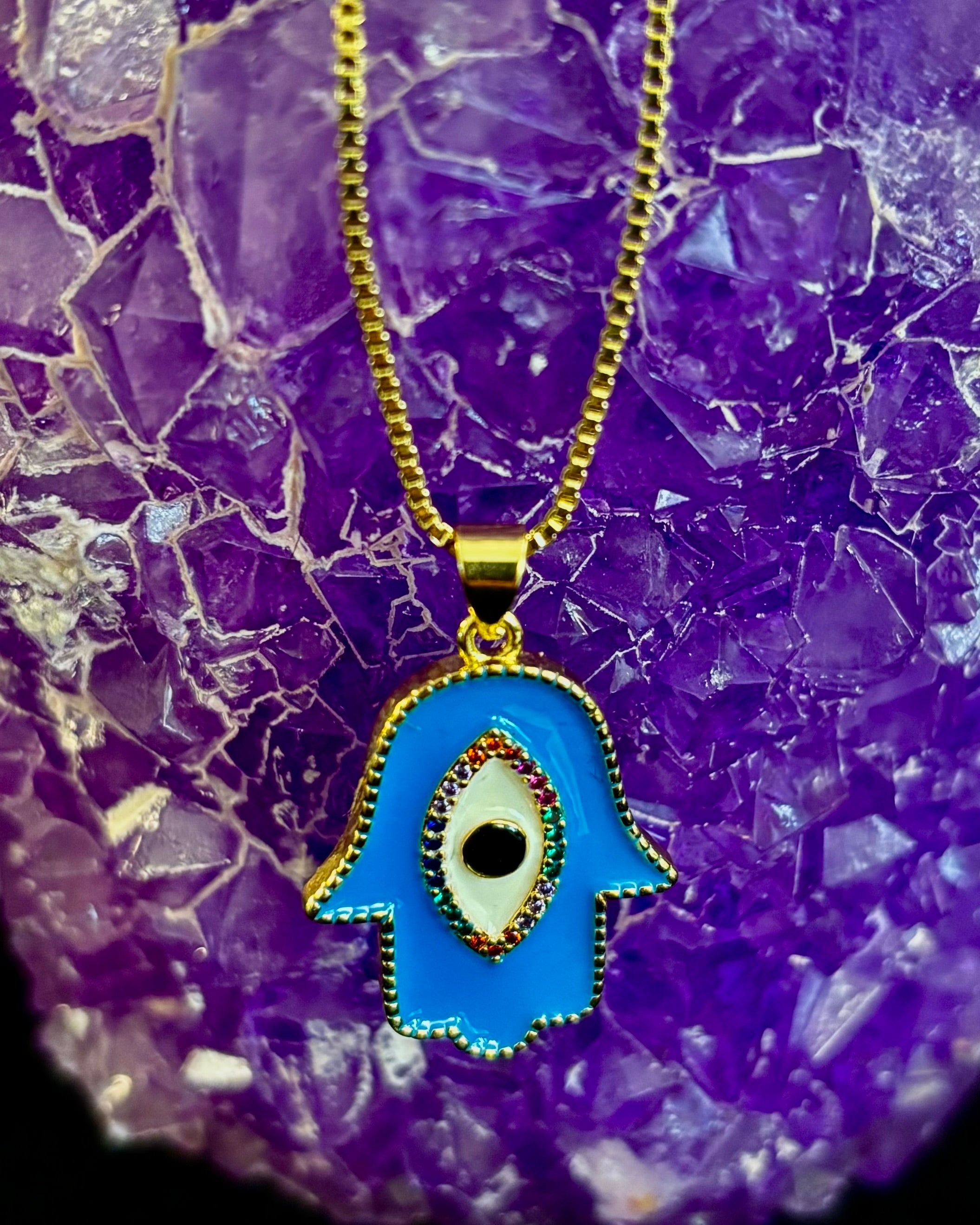 Evil Eye Necklace – Made in Turkey (Red or Blue)