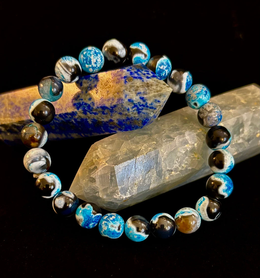 Memory & Focus Bracelet | Natural Bluestone Healing Bracelet for Clarity and Calm