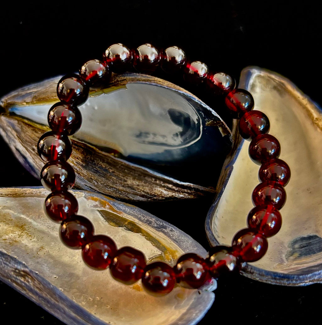 Garnet Wishing Bracelet – 8mm Beads for Passion, Protection & Manifestation
