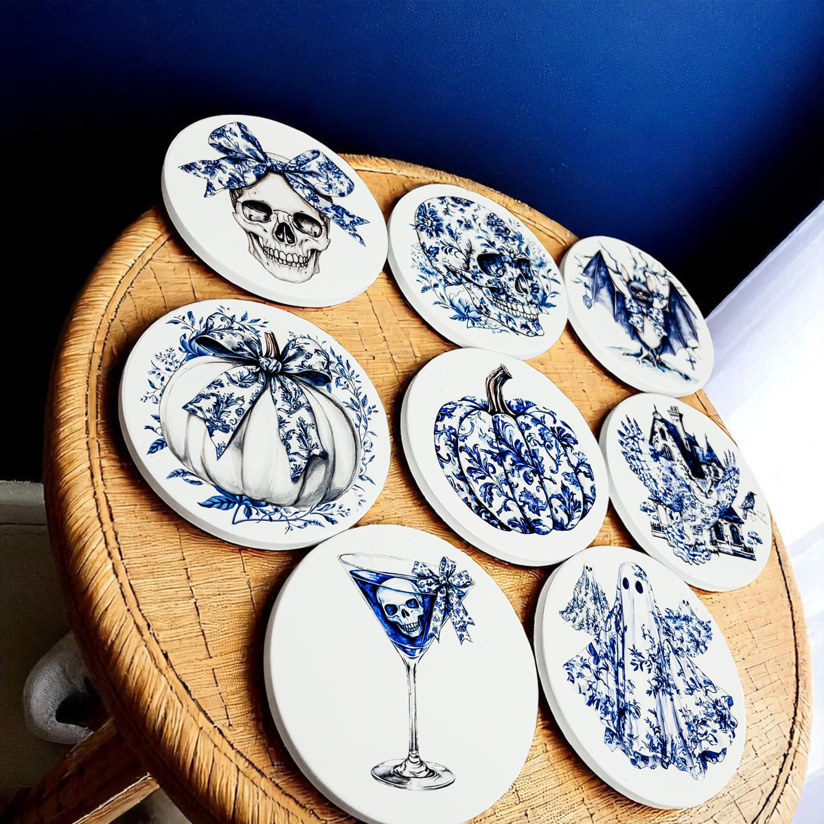 Chinoiserie Halloween Coasters