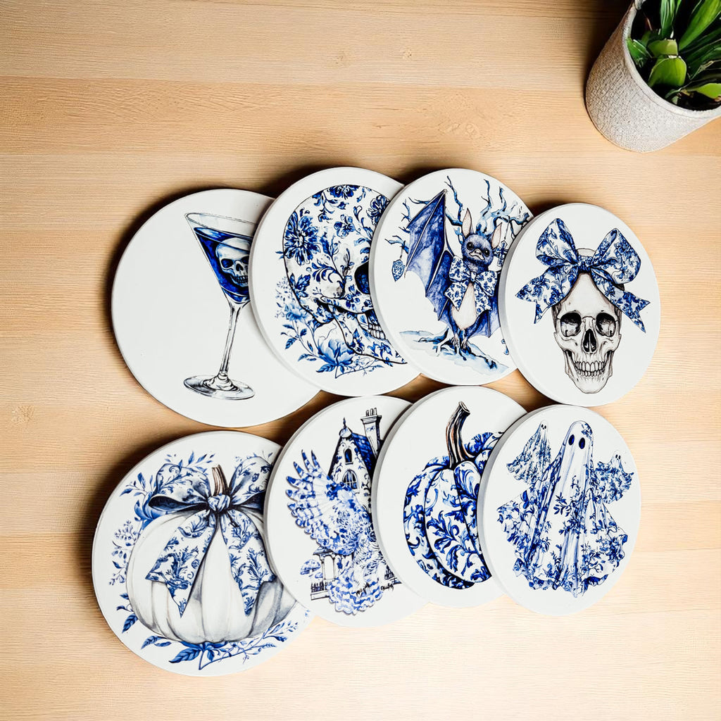 Chinoiserie Halloween Coasters