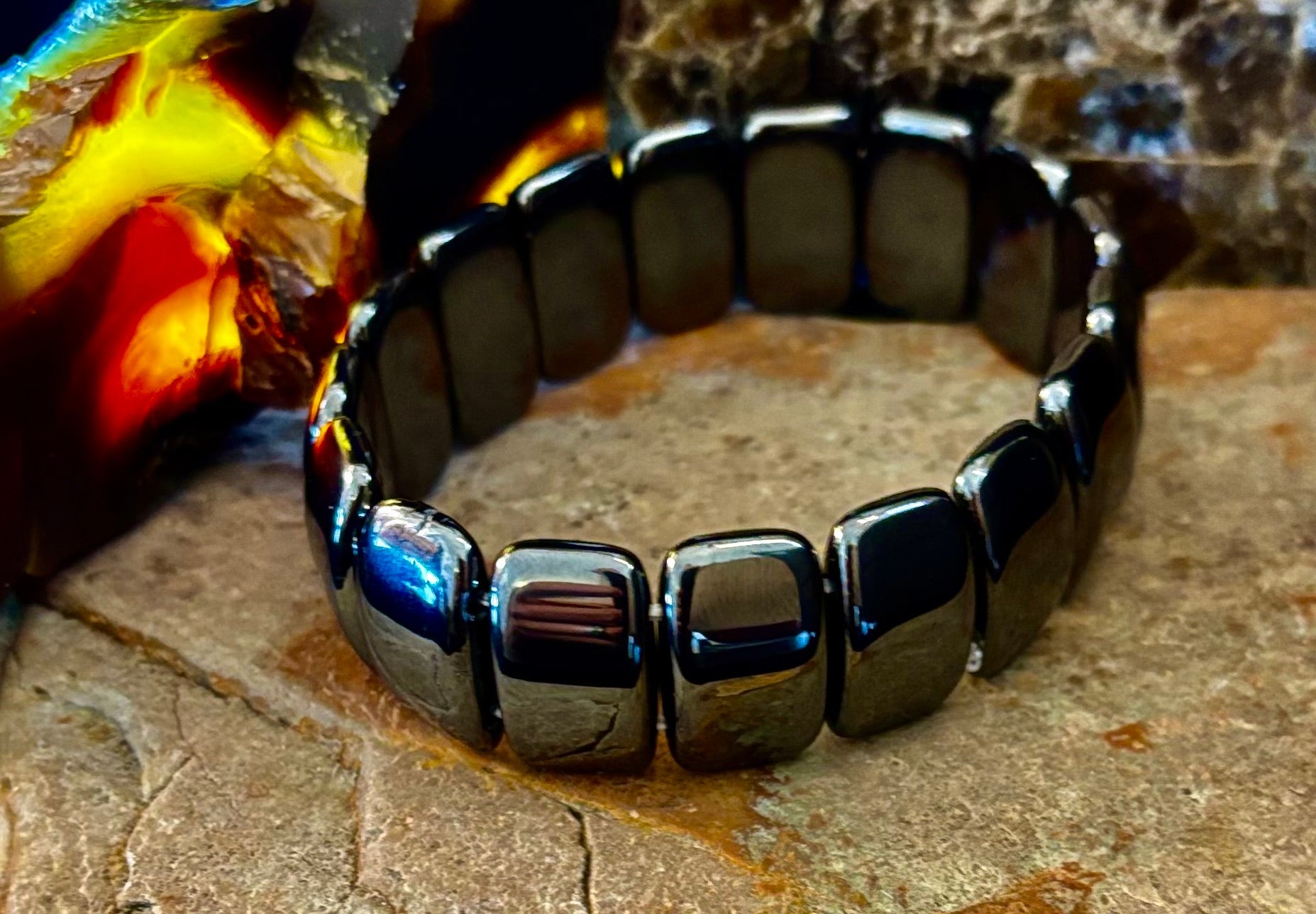 ⚡ Titan Strength Elliptical Bracelet — Grounded Confidence Energy (Larger Wrists)