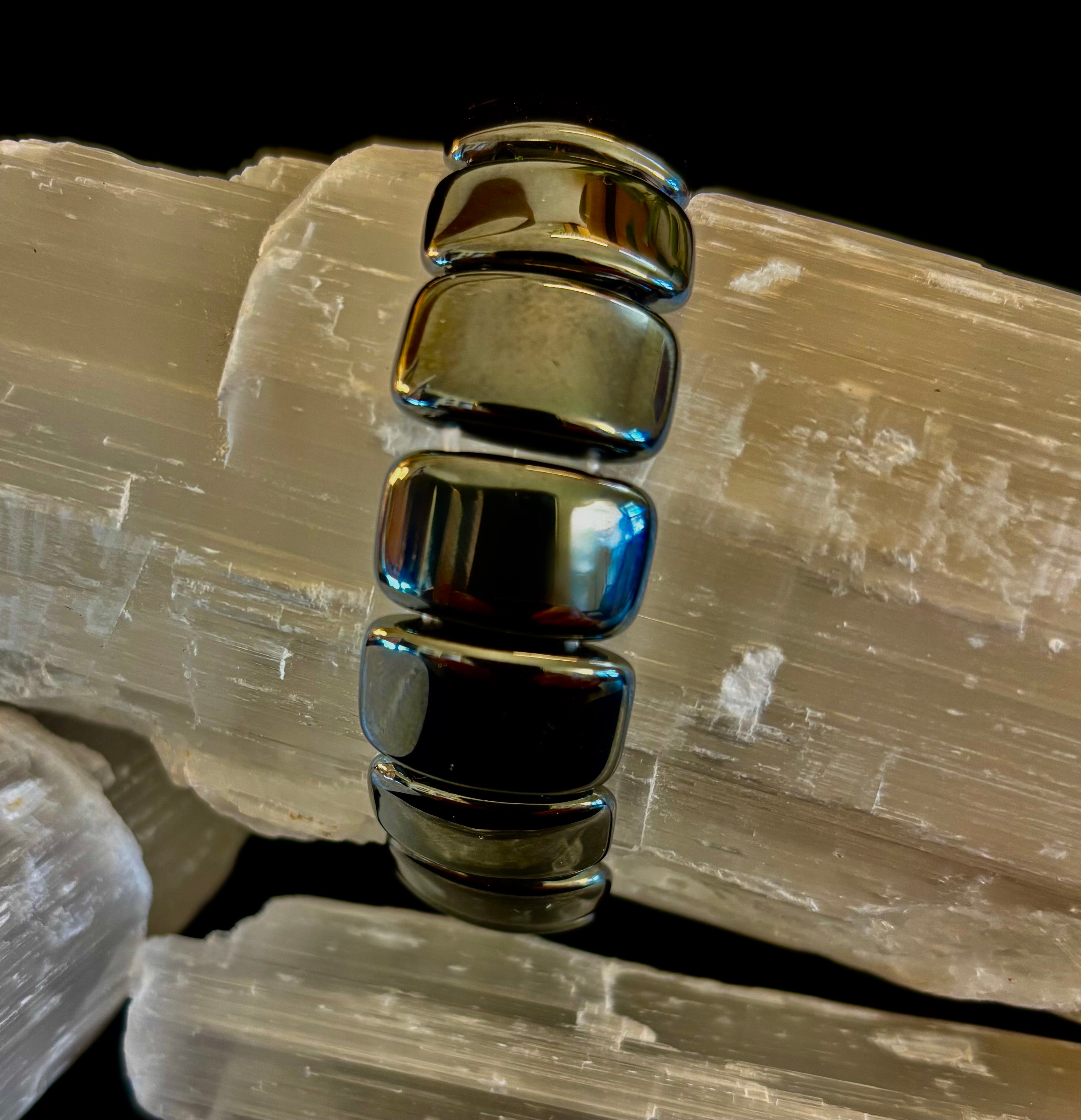 ⚡ Titan Strength Elliptical Bracelet — Grounded Confidence Energy (Larger Wrists)