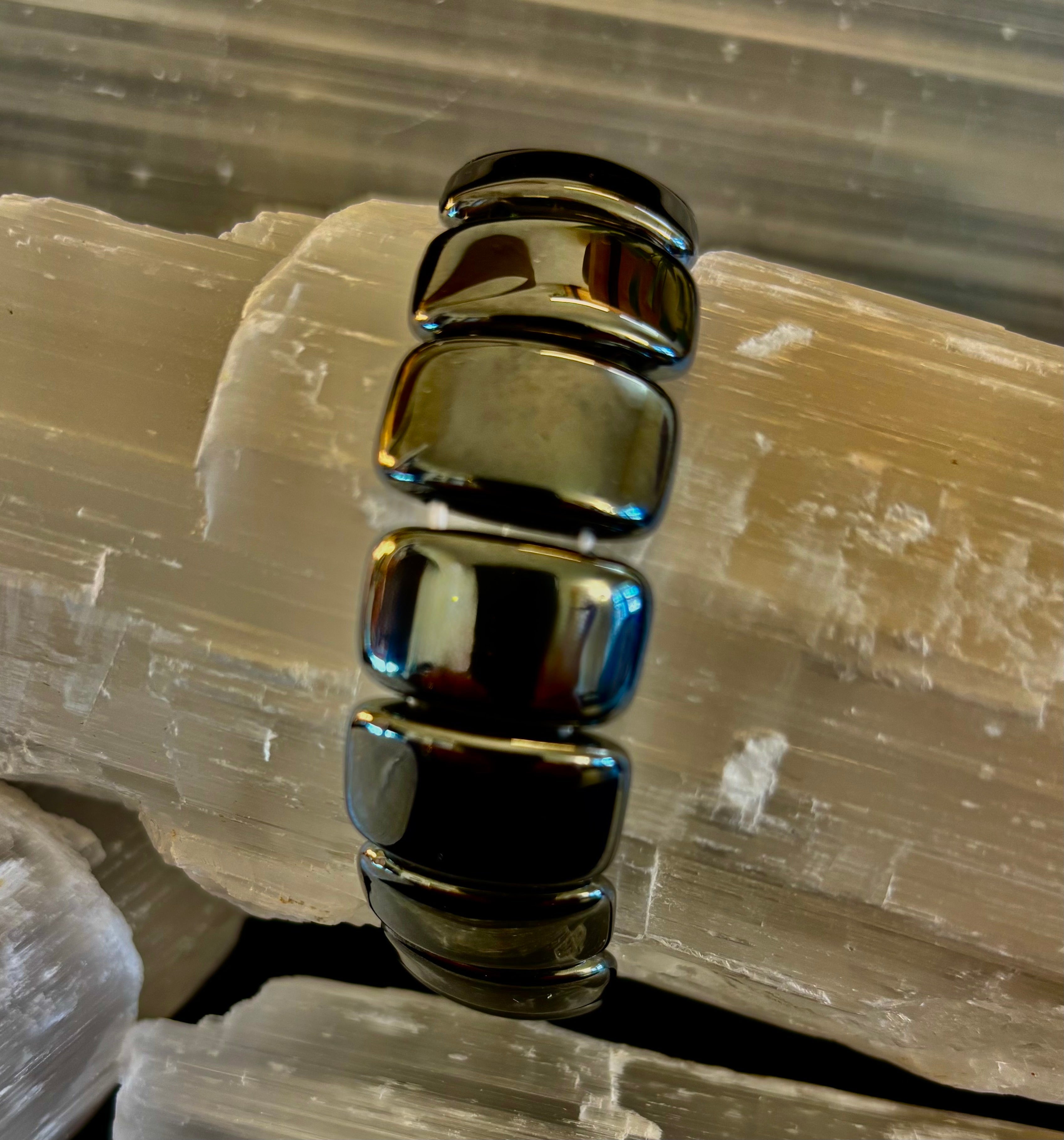 ⚡ Titan Strength Elliptical Bracelet — Grounded Confidence Energy (Larger Wrists)