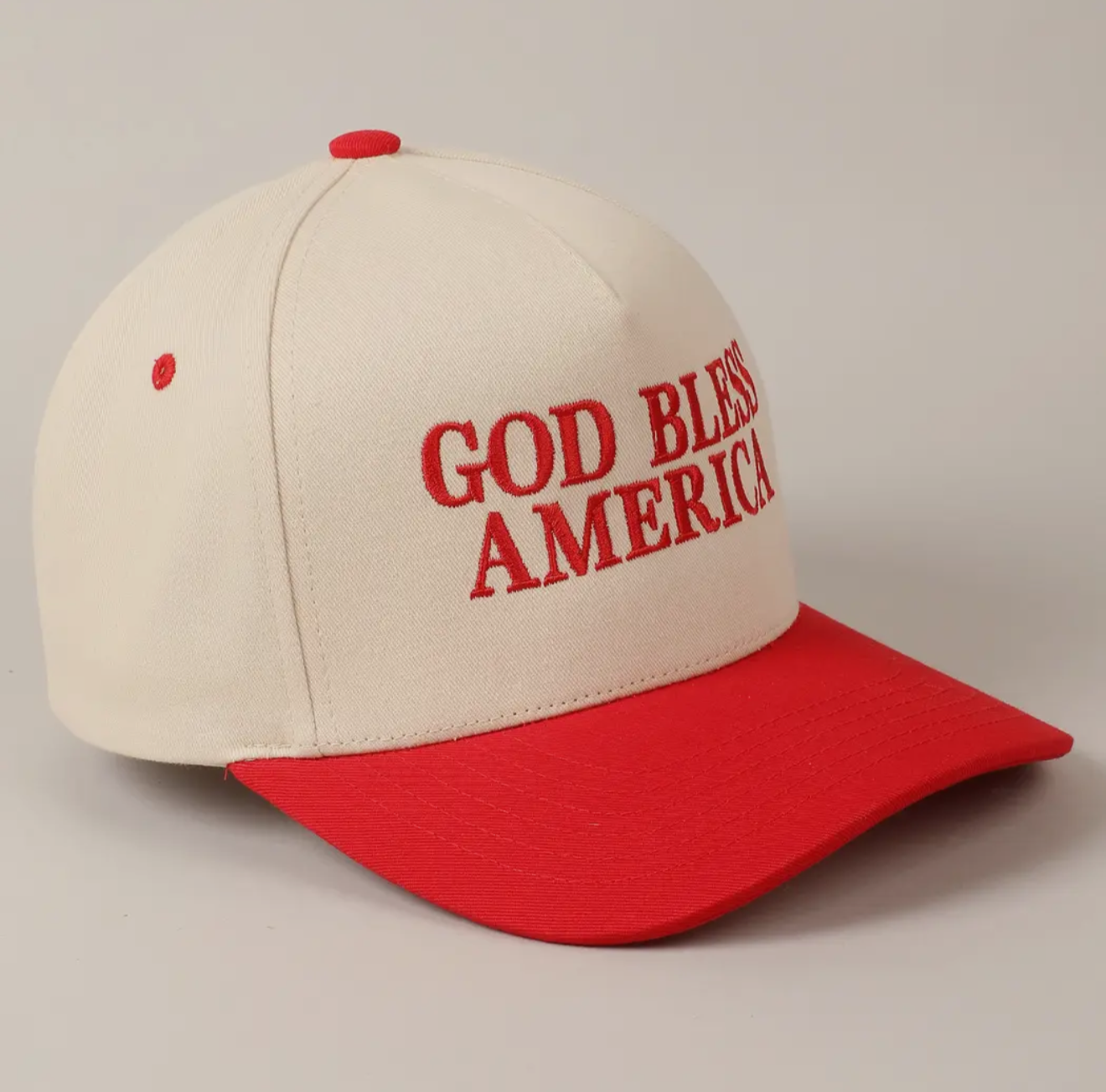 God Bless America Trucker Hat - Unisex Two-Tone Cotton Snapback